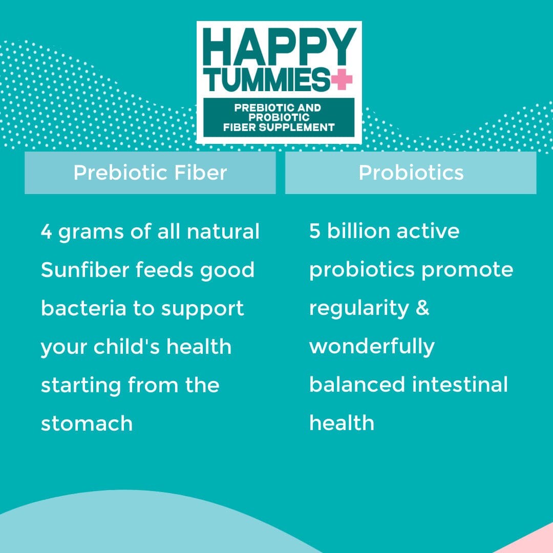 Healthy Heights Happy Tummies Prebiotic Fiber and Probiotic Supplement - Healthy Heights pediatrician-developed growth shake supports active kids with 4 grams of natural prebiotic fiber and 5. - Healthy Heights