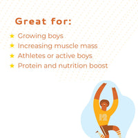 Healthy Heights Grow Daily Protein Shake for Boys – Ages 10+ - Healthy Heights pediatrician-developed growth shake highlights benefits for growing, active boys with protein and nutrition. - Healthy Heights