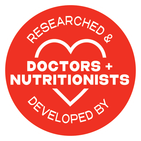 Official authority seal confirming Healthy Heights products are Researched and Developed by Doctors and Nutritionists - Healthy Heights